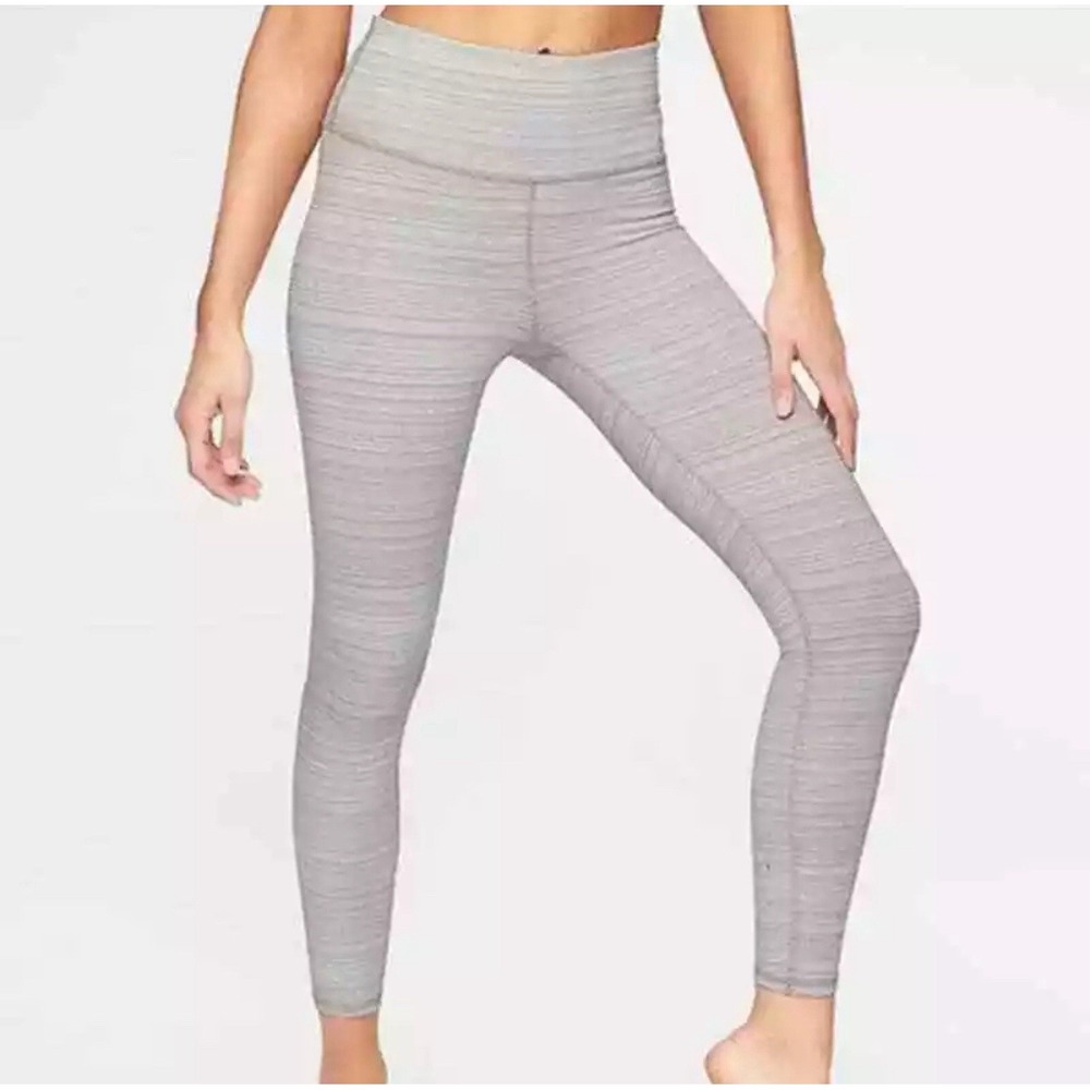 Athleta Elation Space Dye Leggings Women's‎ XS High Rise Gray Ankle Stretch EUC